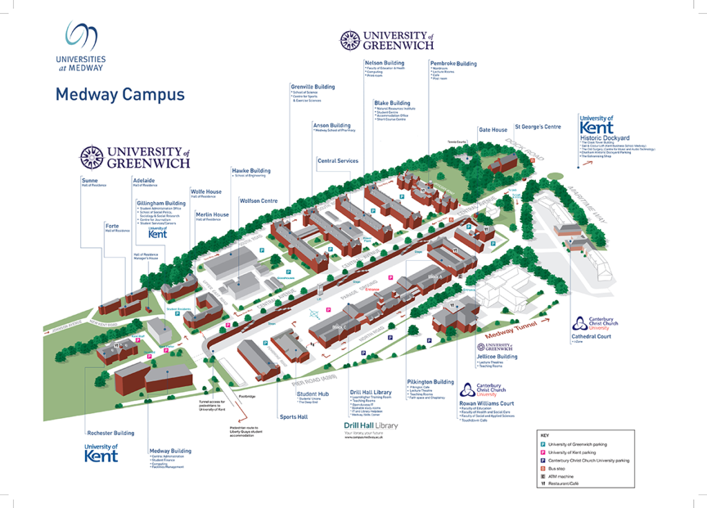 Universities At Medway Campus Map 1024x736 