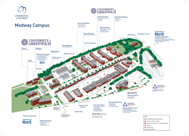 Medway Campus Map Drill Hall Library